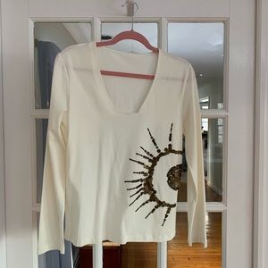 Boutique top 95% cotton 5% spandex NWOT